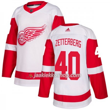 Nainen NHL Detroit Red Wings Pelipaita Henrik Zetterberg 40 Adidas 2017-2018 Valkoinen Authentic